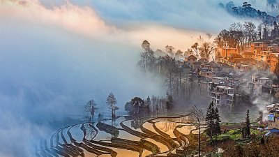 油画山乡