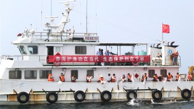 山东青岛：7000多万单位鱼虾增殖海上粮仓