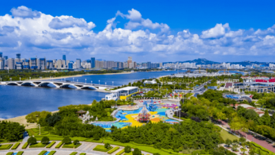山东日照:“碳汇”技术让城市变绿园花海