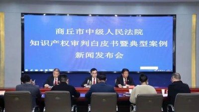 河南商丘：中院召开知识产权审判白皮书暨典型案例新闻发布会