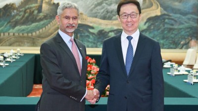韩正会见印度外长苏杰生