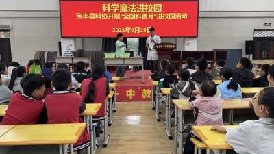 宝丰县开展科学魔法进校园活动