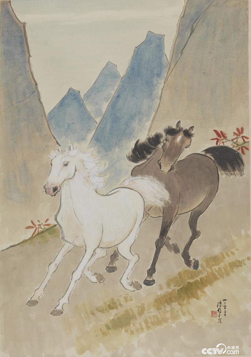 奔骏  陈树人 1943年 113.8×79.6cm  纸本设色 